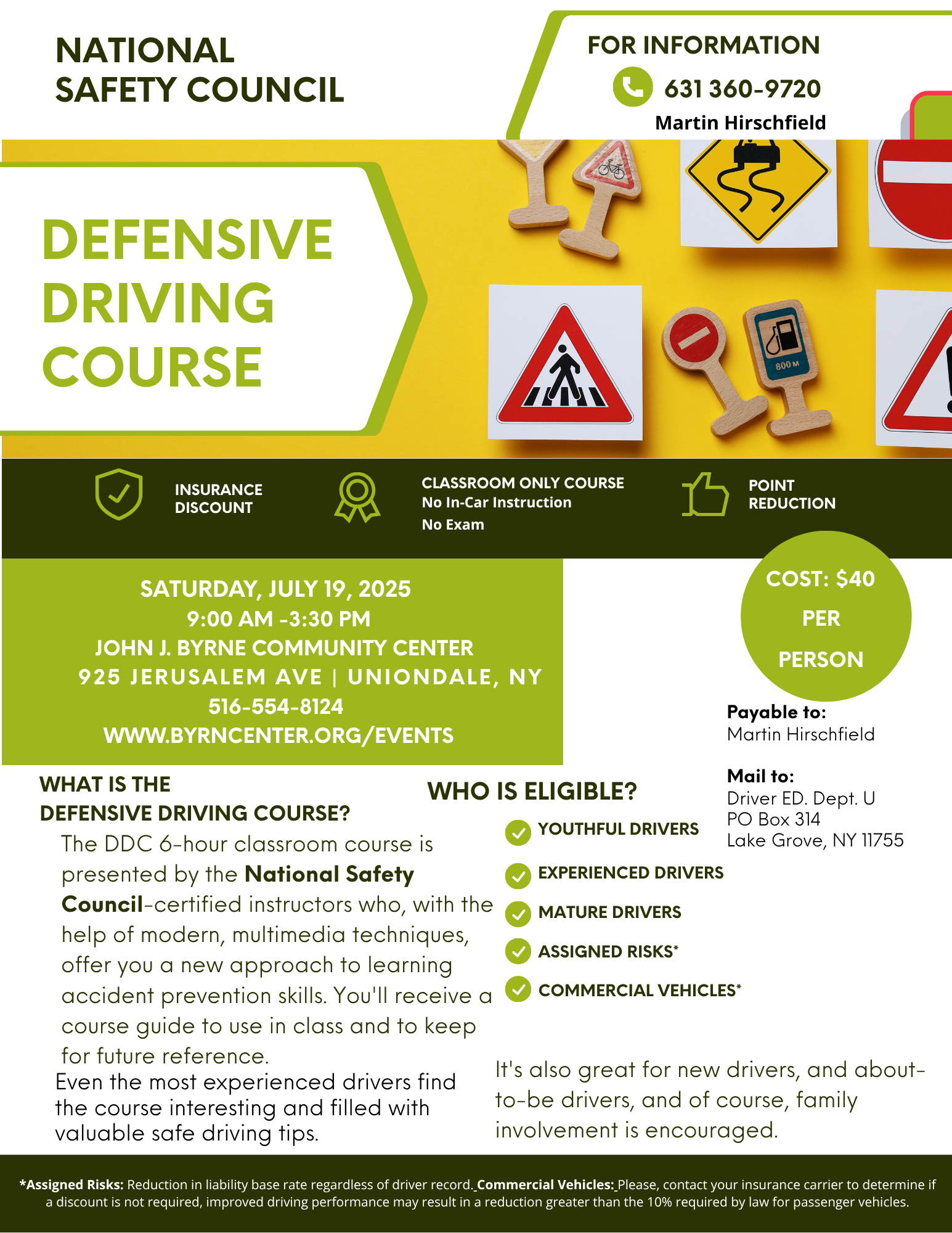 Green Professional Driving School Flyer Green Professional Driving School Flyer
